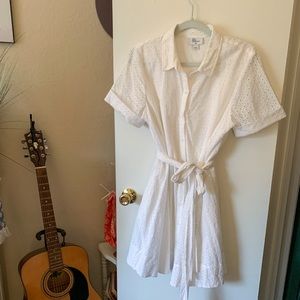 White Collared Cut Out Dress from Target